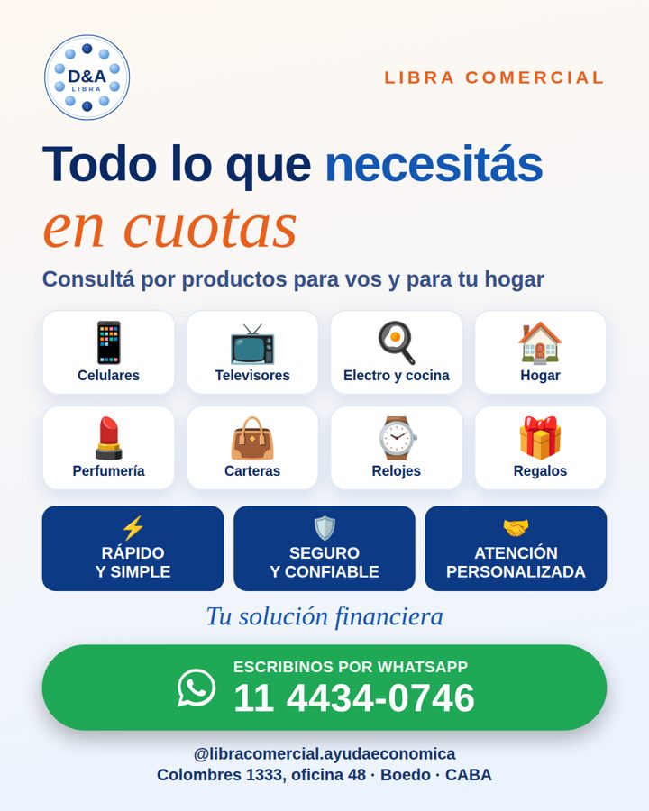 Libra Comercial: todo lo que necesitás en cuotas